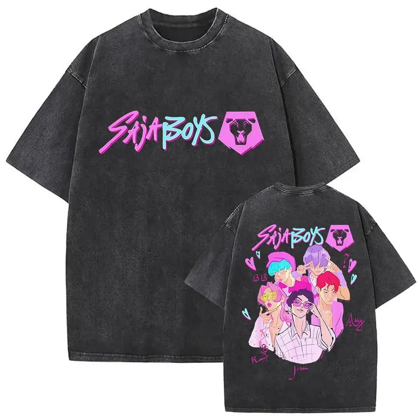 Koszulka T-shirt 100% Bawełna - K-pop Demon Hunter Saja Boys